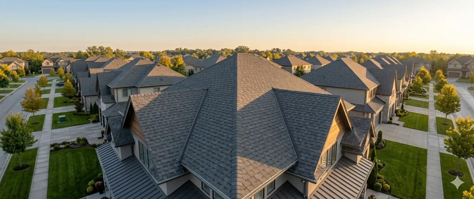 Premium residential roofing background image used for call to action and contact form section